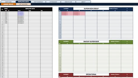 Shift Planner With Attendance Tracker The Spreadsheet Page