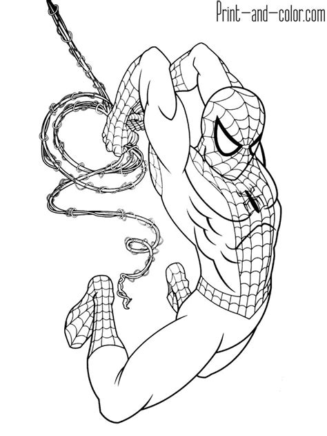 Spider Man coloring pages | Print and Color.com | Spiderman coloring