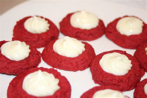 Julie Bakes Red Velvet Thumbprint Cookies