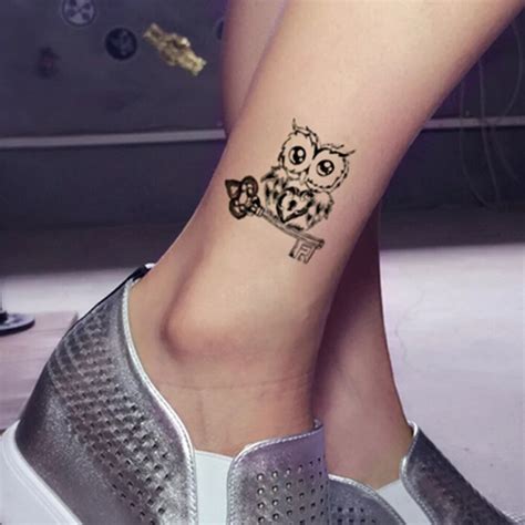 1pc Owl Body Art Sexy Harajuku Waterproof Temporary Tattoo For Man