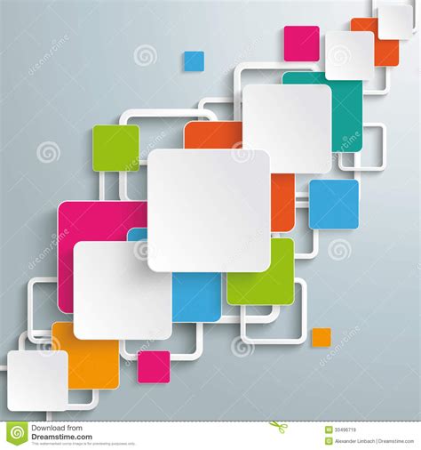 One of the rectangles (drawn with the rectangle frame tool) has a big x drawn through it. Colorful Rectangles Squares Diagonal Design PiAd Royalty ...