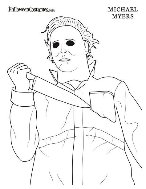 Michael Myers Coloring Pages Printable Printable Word Searches