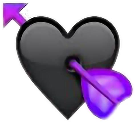 Download Transparent Black Heart Emoji Png Image With No Background