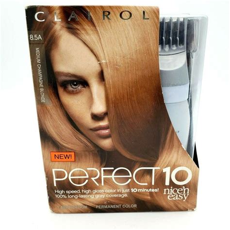 Clairol Nice N Easy Perfect 10 Permanent Color 85a Medium Champagne Blonde Dye Niceneasy