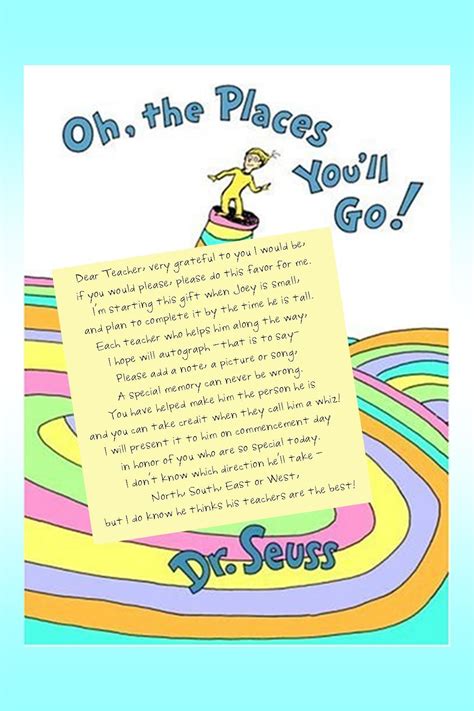 autographed oh the places you ll go book by teachers