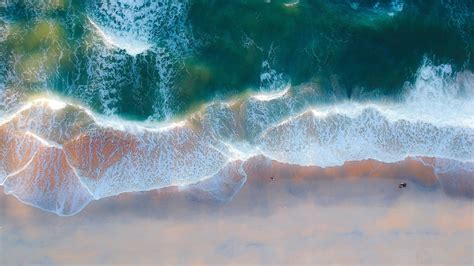 Download 1920x1080 Wallpaper Exotic Beach Aerial View Green Sea Waves