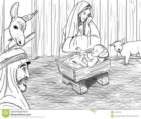 Jesus Geboren In Der Krippe Lizenzfreie Stockfotografie Bild 17467737