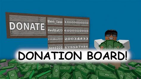 Donation Board Roblox Studio Youtube