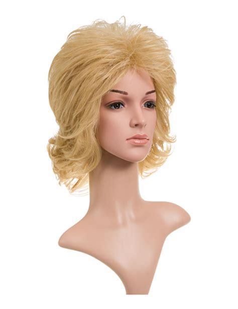Womens Full Head Synthetic Feathered Wig Short Layers Soft Comfort