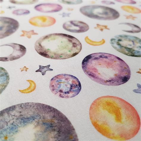 Cotton Moons And Stars Fabric Textil Siles Fabric Store