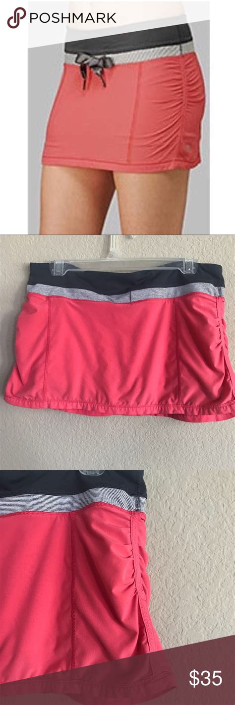 Lululemon Run Energy Skirt Size 8 Skirts Gym Shorts Womens Grey Trim