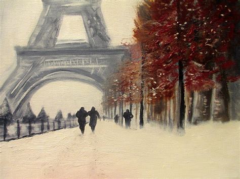 Paris In Winter Painting By Sandra Golkowski Fine Art America