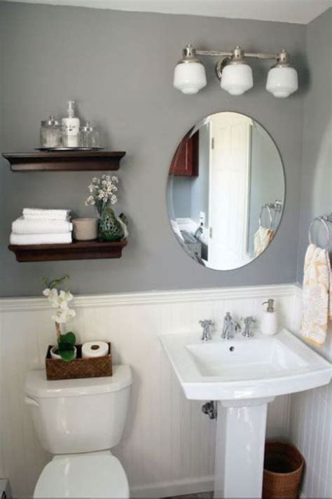 A white finish complements a wide variety of bathroom decorating schemes. 25 Amazing Half Bathroom Ideas to Impress Your Guests