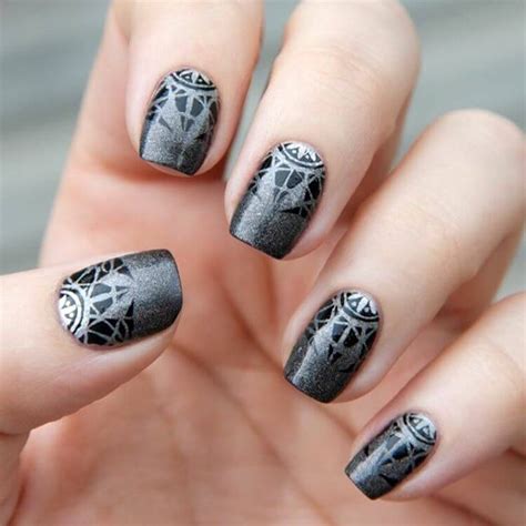 Finally, subtle the design with plain light grey polished nails. 25+ Gray Nail Art Designs, Ideas | Design Trends - Premium ...