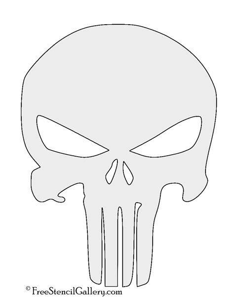 Free Printable Punisher Skull Stencil Printable Word Searches