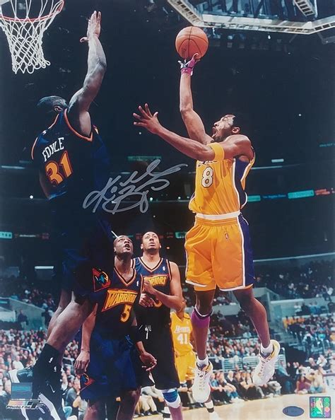 Lot Detail Lakers Kobe Bryant Signed 16 X 20 First Nba Championship Season Photograph Jsa Loa