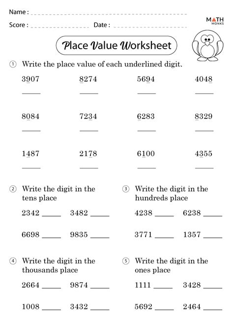 4th Grade Place Value Worksheets With Answer Key