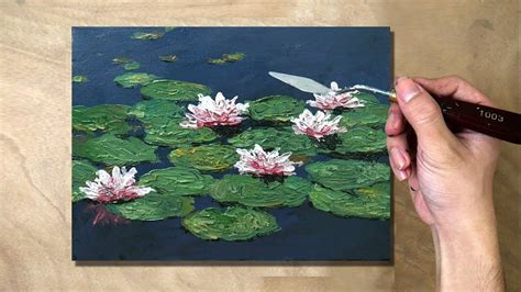 Easy Water Lily Painting Technique Painting 3 In 2020 Lily