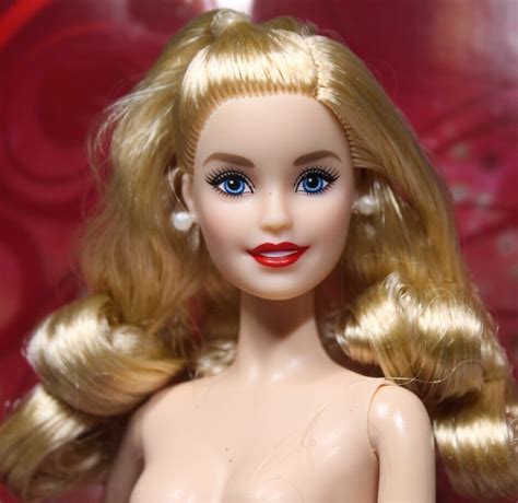 Barbie Doll Nude Model Muse Blonde Hair Blue Eyes Earrings Painted Nails New Ebay