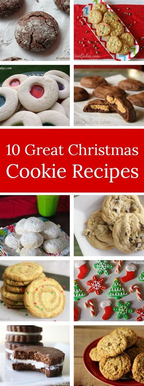 Cookies play such an integral part in the christmas and new year holidays. 10 Great Christmas Cookie Recipes! - Rose Bakes