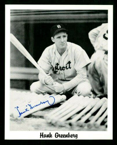 Hank Greenberg Autographed Memorabilia Signed Photo Jersey