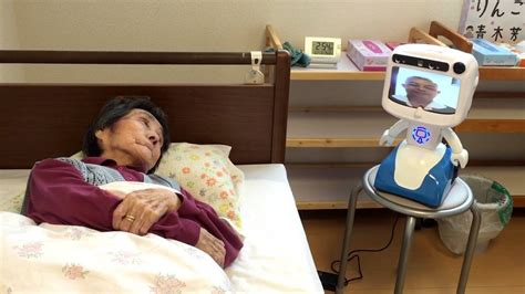 Midori works the other six nights of the week at a nursing home caring for other elderly people while her grandmother stays at a different facility. "Dinsow" Elderly care robot in japan - YouTube