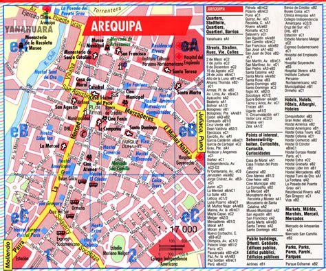 Arequipa Tourist Map Arequipa Peru • Mappery