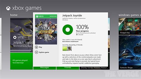 Windows 8 Games App Updated With Xbox Live Messaging Alongside