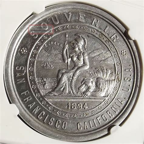 1894 Midwinter Exposition Souvenir Medal Hk261 Ngc Ms61 Sf