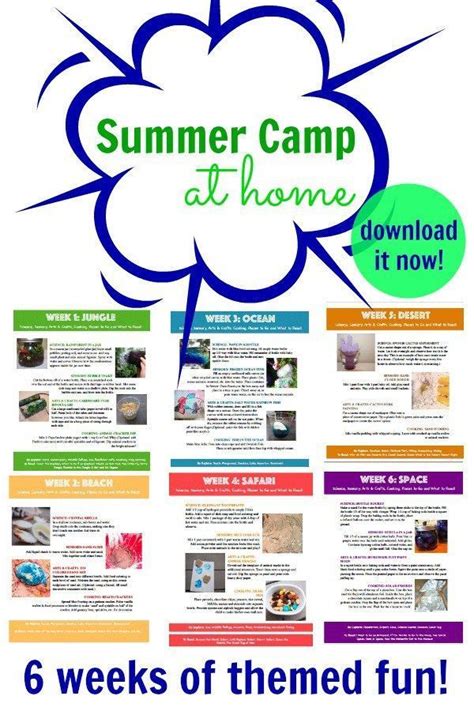 Summer Camp At Home Themed Crafts Science Snacks Sensory And More