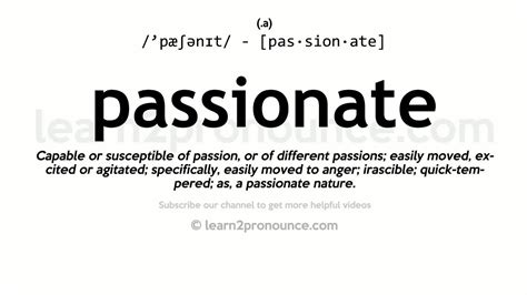 Pronunciation Of Passionate Definition Of Passionate Youtube
