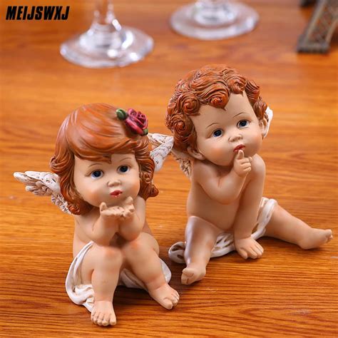 Resin Crafts Little Angel Statue Creative Wedding Decoration Birthday