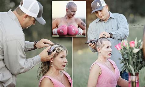 Husband Shaves Wife S Head As She Battles Breast Cancer In Emotional