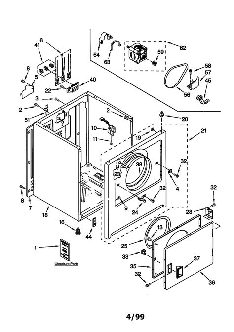 kenmore 400 dryer parts diagram