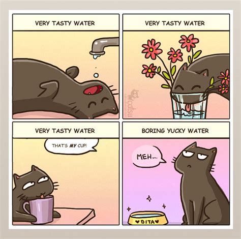 My cat stares at walls too, but i live in an apartment. 101 Comics That Purrfectly Capture Life With Cats | Bored ...