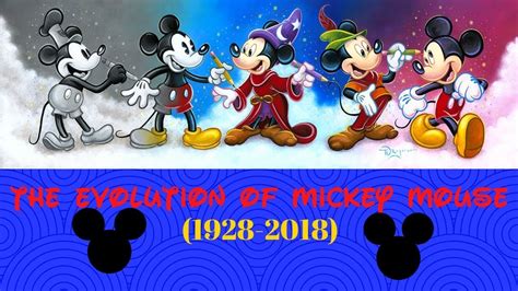 Mickey90 The Evolution Of Mickey Mouse 1928 2018 Youtube