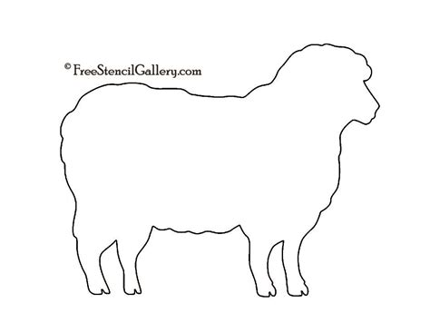 This is perfect for kids at preschool age. Sheep Silhouette 02 Stencil | Free Stencil Gallery | Sheep ...