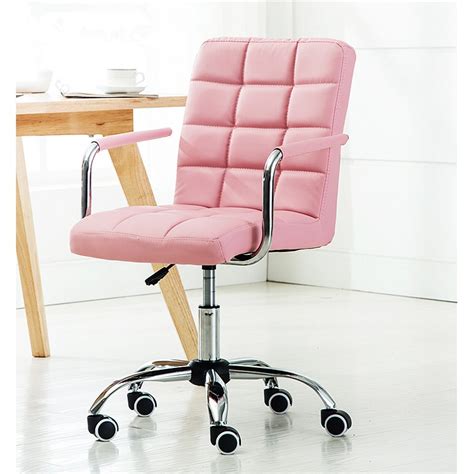 Full Leather Comfort Office Chair Pink Full Assembly Shopee Malaysia