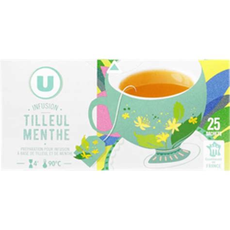 Infusion Tilleul Menthe U X Sachets G La Belle Vie Courses