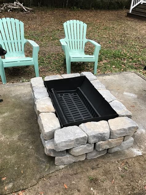 Inexpensive Fire Pit made from a 55 Gallon Drum, a grate ...