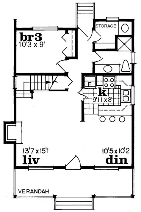 Cabin Style House Plan 3 Beds 2 Baths 1286 Sqft Plan 47 665