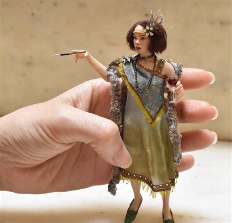 ooak art doll 1 12 scale miniature sculpture miniature etsy