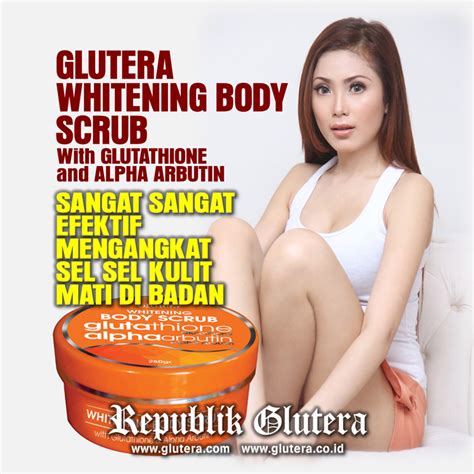 Glutera Whitening Body Scrub With Glutathione And Alpha Arbutin Glutera Indonesia
