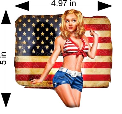 Patriotic Girl Pinup Vinyl Sticker Decal Ajs Signs And Apparel