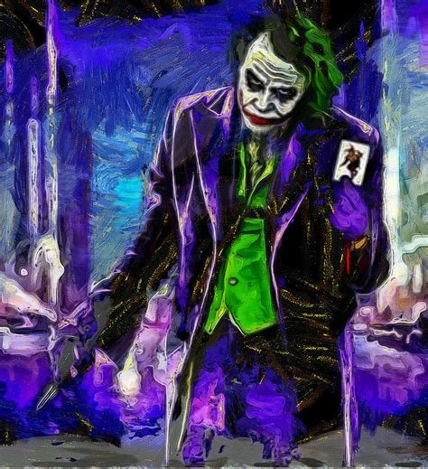 Heath Ledger Joker Digital Art By Galeria Trompiz