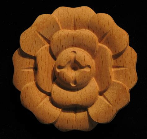 Rosette Carved Classic Flower Carved Wood