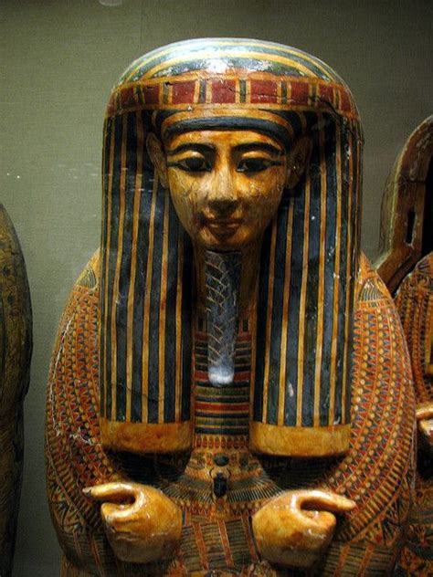 Decorated Egyptian Mummy Coffin With Crossed Hands Ancient Egyptian