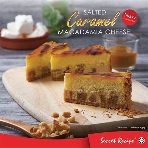 See more ideas about desserts, dessert recipes, square cakes. New Secret Recipe Salted Caramel Macadamia Cheesecake Cake ...