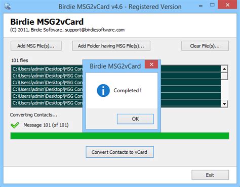 Msg To Vcard Converter To Convert Msg Contacts To Vcf Format