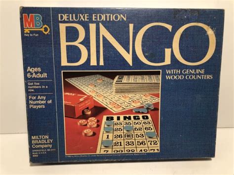 Vintage Milton Bradley 1960 Bingo Board Game No 4002 Wooden Parts For